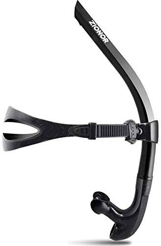 ZIONOR Dry Schnorchel, T1 Schnorchel Erwachsene Silikon für Schwimmtraining mit Bequemen Kopfpolster Center Mount Silikon Mundstück Einwegventil für Schwimmbad offenes Wasser