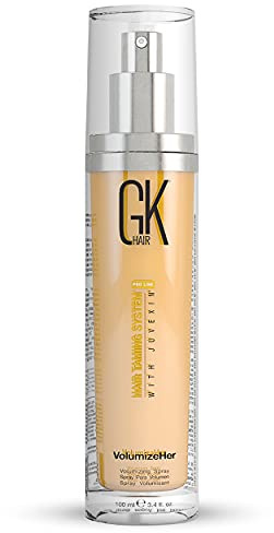 GK HAIR Global Keratin Hårspray VolumizeHer (3,4 Fl Oz / 100 ml) Justerbar antifrizz-plattång, värmeskyddande spraykontrollhårspray för volym, textur och hålla parabenfri