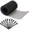 Gutter Guard Mesh Kunststoff Drainage Gutter Guard Drain Net mit Befestigungshaken Schwarz Easy Install Dachrinnen Abdeckung (15cm × 6M)
