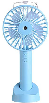 Mano Spray Pequeño Ventilador De Carga Portátil Del Teléfono Soporte De Escritorio Humidificación Usb Pequeño Ventilador Azul