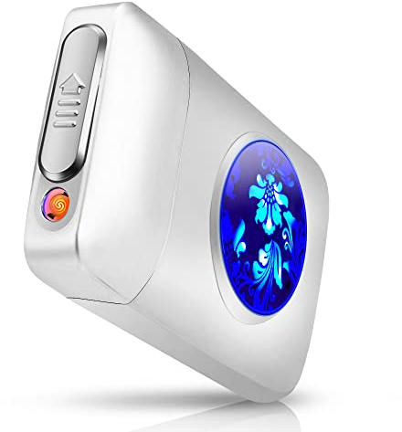 lafagiet XL666 Zigarettenetui mit Feuerzeug,18 Stück 84mm King Size Zigaretten Kapazität,LED-Bildschirm, Vatertagsgeschenke für Männer Papa
