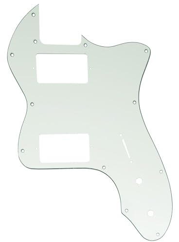 Musiclily Pro 12 Löcher Bedeckt HH Schlagbrett Pickguard 3-lagig Aged White | für USA/Mexico Fender 72 Tele Thinline Style E-Gitarre