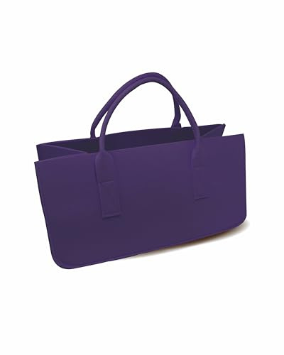Close Up Filztasche Kaminholz Aubergine Tragetasche, Felt Bag - aubergine/blauviolett, 100% robuster Polyesterfilz, mit Henkel.