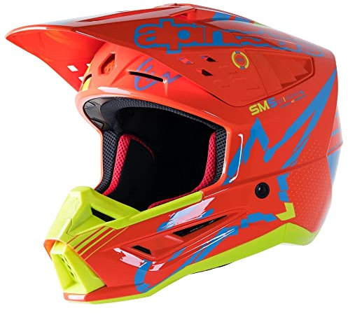 Alpinestars Crosshelm Action SM5 orange neon M für Motocross, Enduro