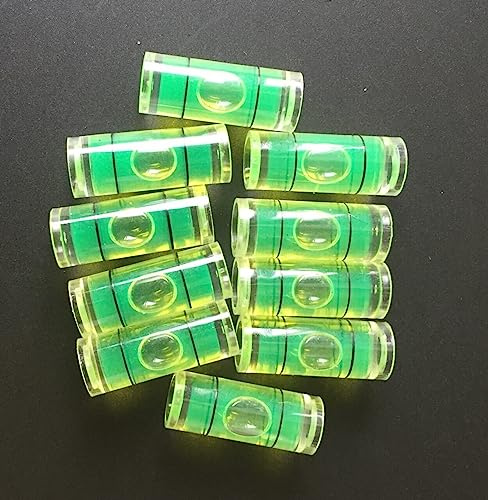 10 x 9.5mm(D) X25mm ~1 Acrylic Tube Bubble Spirit Level Vial 3/8=9.5mm Diameter