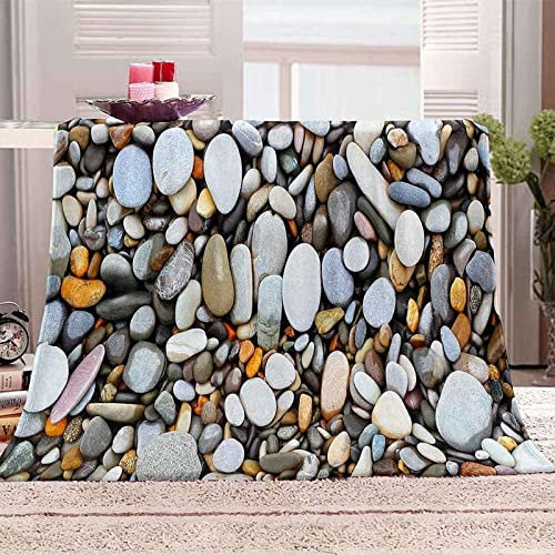 okoikfc Kuscheldecke Flauschig 220x240 cm 3D Stein Decke Fleecedecke - Wohndecke, Sofadecke XXL, Decke Couch Blanket, Kuscheldecke Große, Sofa überwurfdecke