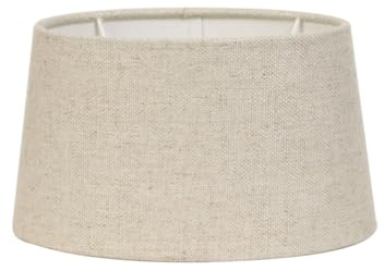 Dirk Davids Leuchten GmbH Lampenschirm Oval in leinen Natur für Tischleuchte Tischlampe 30-25-16