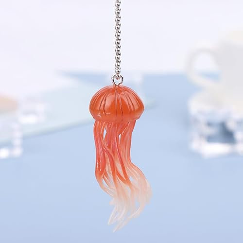 SUMKTO 1Pc Original Spielzeug Quallen Figur Schlüssel anhänger Anhänger Kawaii Jelly Fish niedliche Anime Figur Geschenk, (Farbe zufällig)