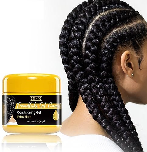 Braid Gel & Edge Control Gel - Styling Gel für Flechthaar mit Extremem Halt, Nicht Klebend & Ohne Crunch - Verhindert Frizz & Fliegaways - Für Braids, Twists, Dreadlocks - Männer & Frauen Haargel