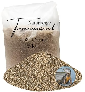 Aquagran 25 kg Terrariensand Terrariumsand Terrarienkies beige ocker0,63-1,25 mm