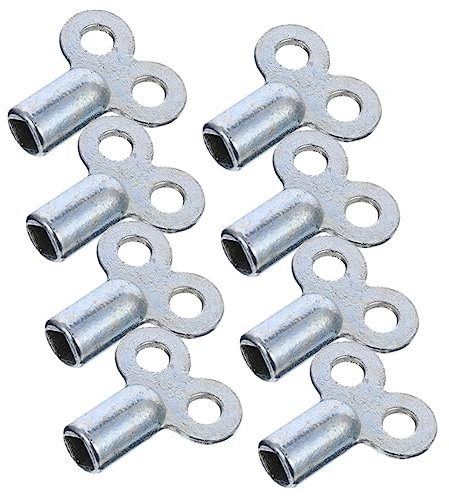 Hoement 8pcs Radiator Bleed Valve Keys Metal Square Socket Radiator Keys for Bleeding Old Plumbing Air Vent Tool for Home Heating Systems