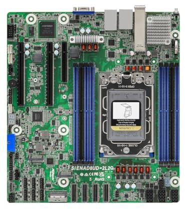 ASRock Rack Server Motherboard SIENAD8UD-2L2Q Deep Micro-ATX 2X SFP28 Single Socket SP6 (LGA 4844) AMD EPYC™ 8004
