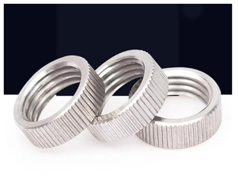 10 Stück M6, M8, M10, M12, M14, M16, M18, M20, Feingewinde, 304 Edelstahl, GB812, gerändelt, rund, Handspann-Rändelmutter (M10 x 1,0)