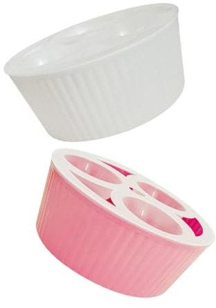 Happyyami Hydroponischer Pflanztopf Mit 3 Löchern Für Blumenzwiebeln Kleiner Pflanztopf Für Den Innenbereich Für Narzissen Osterglocken Blumenzwiebelpflanzer Mit Wasserstandsanzeige 2er-Set