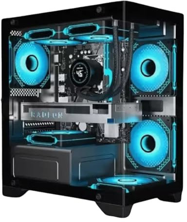 XYRAMAX Pre Built Gaming PC for Gamers - i5 4 Gen, 8GB Ram, 256GB SSD, 1TB HDD, 730 2GB Graphics - Prebuilt Gaming Desktop Tower With Cooling Fans for Stream, Edit & Multitask