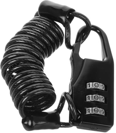 Alipis Cadenas pour Casque Câble de Verrou à Combinaison Portable Serrure Durable pour Protéger Vos Casques Lors de Vos