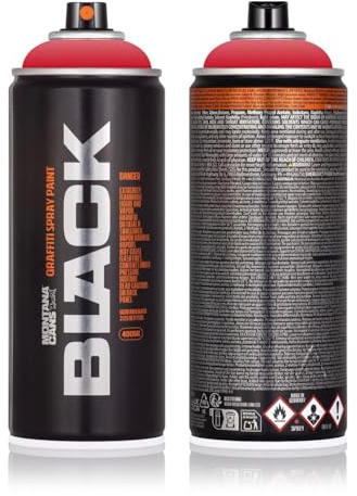 Sprühdose Montana BLACK 400 ml - Graffiti Paint - hochdeckende Mattfarben - zuverlässig - high-pressure - (3020 Fire Rose)