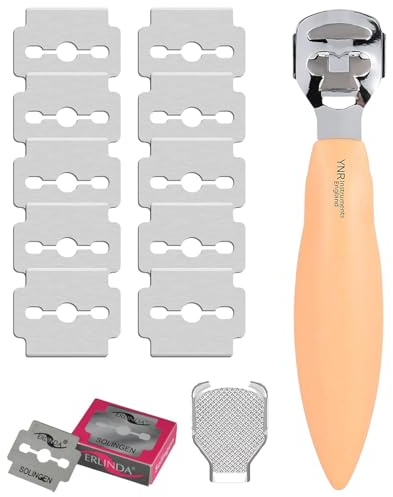 YNR Callus Remover for Feet - Heel Exfoliating Tool for Smooth Skin Foot File Corn & Callus Remover with 10 Replacement Heads | (Skin)