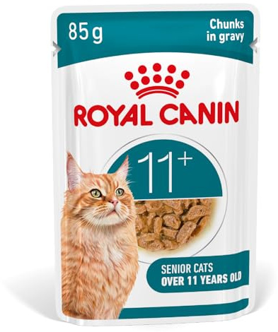 ROYAL CANIN AGEING 11+ Gravy | 12 x 85 g | Cibo umido per gatti senior a partire dagli 11 anni | Formula con il complesso HealthyAge7™ | Deliziosi bocconcini in salsa