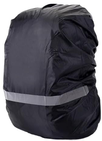 ZYFHYU 2Pcs 10-70L Backpack Rain Cover Outdoor Travel Hiking Climbing Bag Foldable with Reflective Strip Raincover für Wandern, Camping, Radfahren(Black XS 8-17L)