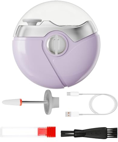 Jlobnyiun Tagliaunghie elettrico – lucidatore elettrico automatico per unghie, tagliaunghie portatile per manicure per adulti, uomini, donne, anziani, bambini, cura, per donne e uomini