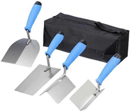 JISADER Juego de 4 Llanas para Albañilería Y Hormigón, para Suelos de Pladur Y Baldosas.