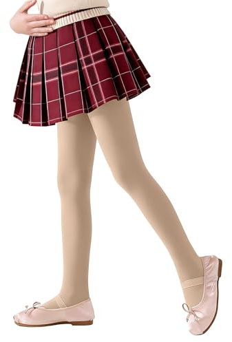 AOOSA Collants pour Filles, Collant Danse Classique, Collants de Ballet Extensibles avec Pieds, Leggings Confortables Parfaits pour l'Uniforme, les Tenues Décontractées, la Danse 3-12 Ans