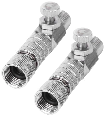 WRITWAA Adattatore Aerografo 2 Pezzi Valvola a Sgancio Rapido Regolabile per Controllo Flusso Aria Raccordo Compressore per Pittura Artistica e Modellismo Accessorio per Aerografi e Kit