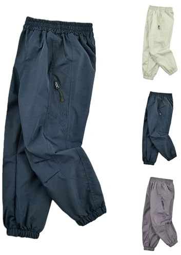 Fleece Lined Waterproof Trousers Kids Thermal Insulated Boys Ski Pants Girls Snow Trousers Warm Winter Windproof Cargo Pants for Outdoor Hiking Adventure Playground (Light Ashy, 13-14 Years)