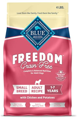 Blue Buffalo Freedom Chicken Small Breed Grain-Free Dry Dog Food, 4 lb