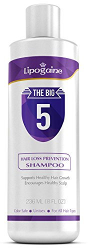 Lipogaine Hair Loss Prevention Premium Organic Shampoo, For Men & Women –Color Safe, With Biotin and Argan Oil