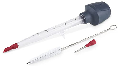 Zyliss 2 in 1 Baster and Infuser, Medium, Clear/Grey/Red