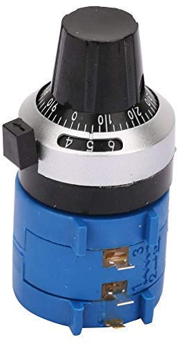 Potentiometer set,3590S-2-104L Potentiometer eingestellt Rotary X-Typ (linearer Typ) 2W Drahtpotentiometer 100K Ohm mit 10 Umdrehungen Zählrad Drehknopf,Widerstandstoleranz ± 0,002%。hohe Präzision