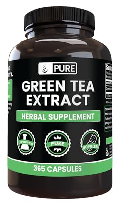 Pure Original Ingredients Green Tea Extract (365 Capsules) No Magnesium Or Rice Fillers, Always Pure, Lab Verified