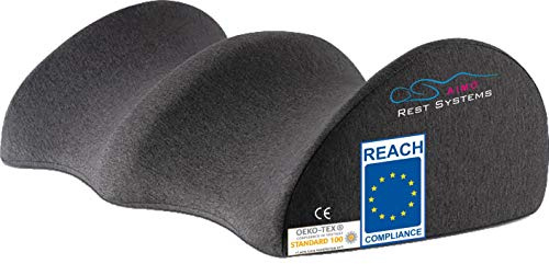 AIMO cojin piernas KP004 Ideal para elevacion de piernas con Problemas de circulación o piernas cansadas, certificados CE y Reach, desenfundable, Lavable, Funda de Algodon Natural en Color Negro.