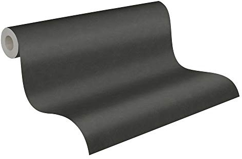 A.S. Création Vliestapete New Life Unitapete einfarbig 10,05 m x 0,53 m schwarz anthrazit 376985 3769-85