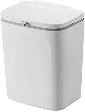 Mini Poubelle Poubelle De Table Corbeille Papier Poubelle Murale En Plastique Peut Glisser Le Couvercle Avec Couvercle Salle De Bain Armoires De Cuisine Porte Suspendue Poubelle Domestique Passable,Po