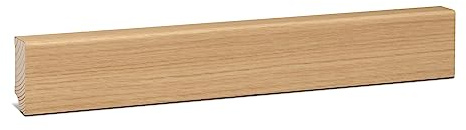KGM Sockelleiste Massivholz - Eiche geölt, 2400 x 20 x 46 mm, 1 Stück | Fußleiste, Fichte mit Echtholzfurnier, FSC®-zertifiziert, für Wohnräume, Made in Germany