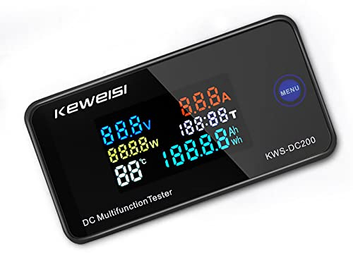 WANGCL DC Digital Voltage and Current Meters DC200-100A Energy Monitor Smart Meter Multifunctional Voltmeter with Shunt