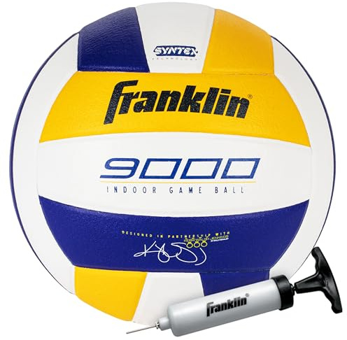 Franklin Sports Indoor Training + Match Volleybälle - Premium 9000 + 6000 Offizielle Größe Erwachsene + Jugend - Ball + Luftpumpe