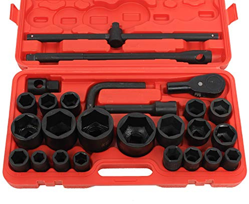 20tlg Schlagschrauber Nüsse Set, Schlagnuss Satz 3/4 21-66mm Steckschlüssel Sechskant Metrisch, Kraftsteckschlüssel Set für Autoreparaturen Oder Andere Reparaturen Modifikationen verwendet etc