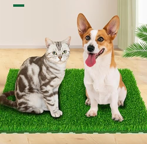 GOVNPJ People di Erba Falsa per Cani Cuscinetto di Erba Artificiale per Tappetino Erba Lavabile da Vasino Cucciolo per Allenamento per con Facile da Pulire 50x60CM
