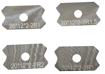 10Pcs Edge Banding Machine Scraper Blades 20x12x2 Milling Cutter Finishing Knife Woodworking Machine Accessories (20x12x2-2R1)