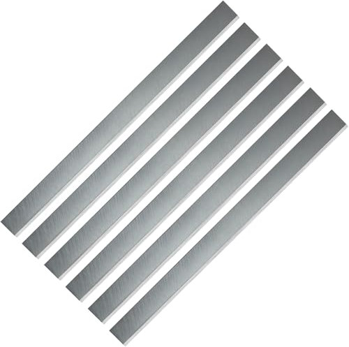 HSS Planer Blades 260x20x3mm for Woodworking Jointer Planers,Single Edge,10-1/5 x 3/4 x 1/8, Set of 6