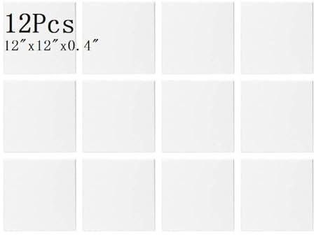 Warmiehomy Akustikpaneele 12 Stück Akustikplatten Selbstklebend Akustikschaumstoff Akustik Panel Schalldämmung Schallschutz Wandpaneele für Akustische Behandlung, Studio, Büro, Wanddekoration Weiß