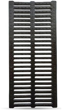 Canaleta Desague con Rejilla Rejilla de Drenaje Lineal de Plástico para Zanjas, Cubierta de Drenaje Exterior Resistente para Patio, Garaje, Jardín, Terraza, Filtros de Agua de Lluvia Estrechos para Bl