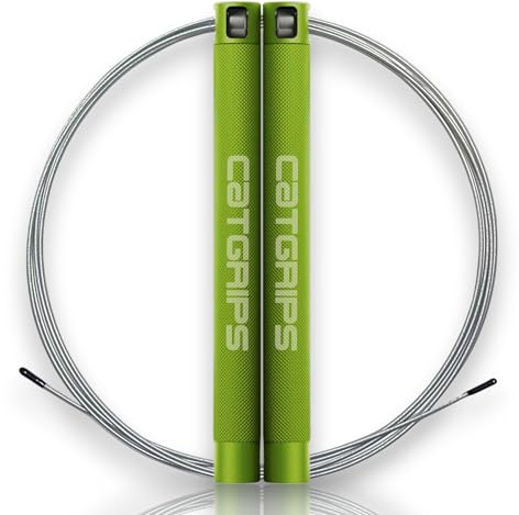 CATGRIPS Corde à Sauter Professionnelle – Speed Rope en Aluminium Premium – Corde de Saut Rapide pour Entraînement, Boxe et Fitness – Ultra Légère et Portable