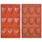 2 Pcs Moule Madeleine Silicone, Moule à Madeleine Durable, 9 Tasses Moule Madeleine AntiadhéSives, Moule A Madeleine Couleurs De Café, Coquille Moule Gateau Pour Les Biscuits, La Glace, Le Chocolat