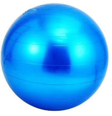 Supertool Gymnastikball, PVC-Anti-Burst-Yoga-Ball mit Handpumpe für Pilates, Fitnessstudio und Heimtraining, Blau, 65 cm Durchmesser