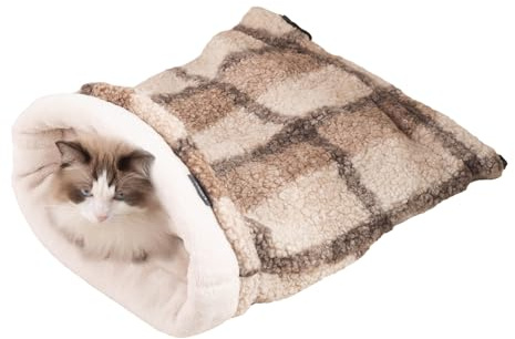 Cat Bed Cave Sleeping Bag, Pet Mat Warming Pad Sack for Cats and Small Dog,Burrowing Cozy Soft Comfortable Bed(for Small and Medium Cats)